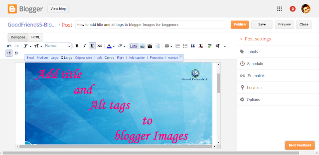 How to add title and alt tags to blogger Images for begginers